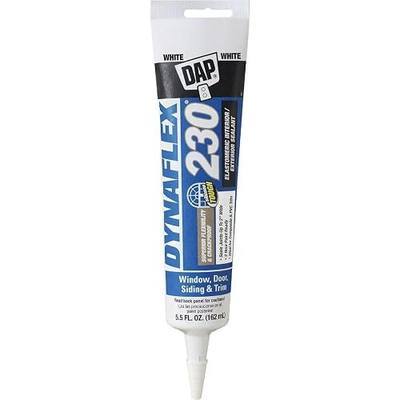 Dap Dynaflex 230 5.5 Oz. 100% Waterproof Window, Door, Siding & Trim Elastomeric Sealant, White - 1 Each