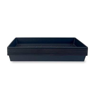 10 Plant Growing Trays (No Drain Holes) - 20" x 10" - Perfect Garden Seed Starter Grow Trays: for Seedlings, Indoor Gardening, Growing Microgreens, Wheatgrass & More - Soil or Hydroponic