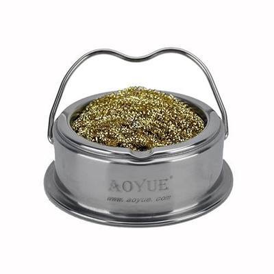 Aoyue Soldering Iron Tip Cleaner with Brass wire sponge, no water needed (TY-98)…