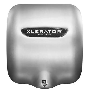 XLERATOR XL-SB Automatic High Speed Hand Dryer with Brushed Stainless Steel Cover and 1.1 Noise Reduction Nozzle, 12.5 A, 110/120 V