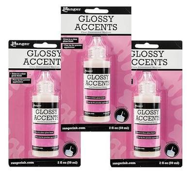 Ranger Ink Inkssentials Glossy Accents Precision Tip 2 Ounces GAC17042 (3-Pack)