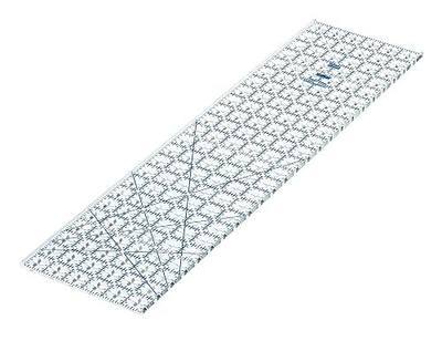 TrueCut Rectangle 24.5" x 6.5" Quilting Ruler with Track and Guide for Straight Cuts - Innovative Quilting and Sewing Ruler for Accurate Fabric Cuts with 1/8th Measurements