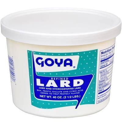 Goya Manteca Refined Lard for Cooking and Baking, Manteca De Cerdo, 2.5 lb | Manteca De Cerdo, Lard Fat for Deep Frying, Empanadas, Pastries, Enjoy Any Time of Day, For Parties Gatherings and Gifts