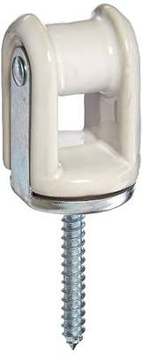Morris 21896 Heavy Duty Reinforced Wire Holder, Porcelain, 3/8" x 2-1/4"