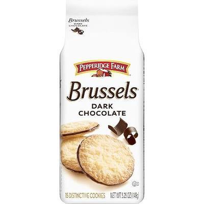 Pepperidge Farm Brussels Dark Chocolate, 15 Lace Cookies, 5.25 oz. Bag
