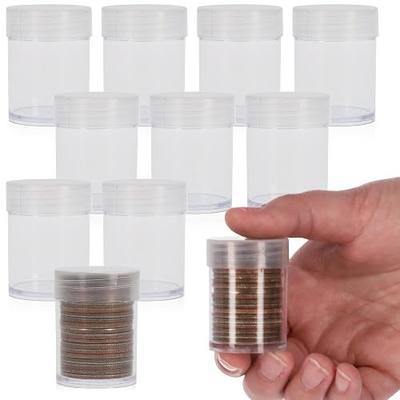BCW Coin Tubes for Half Dollars - 10ct | Holds "Kennedy" Half Dollar | Durable Plastic Tube Coin Holders | Coin Collecting Supplies | Half Dollar Coin Tubes | Coin Storage Tubes with Airtight Lids