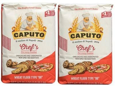 Antimo Caputo Chefs Flour 2.2 LB (Pack of 2) - Italian Double Zero 00 - Soft Wheat for Pizza Dough, Bread, & Pasta