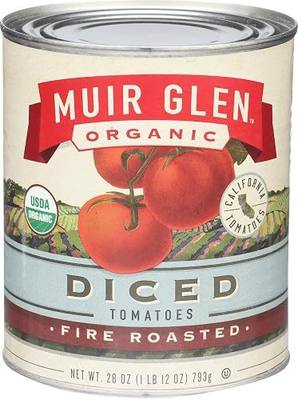 Muir Glen Organic Diced Fire Roasted Canned Tomatoes, 28 oz.