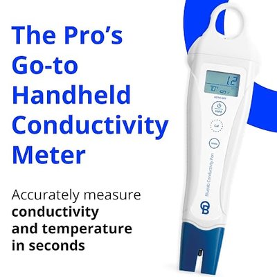 Bluelab PENCON Conductivity Pen and Digital TDS Meter, Water Tester for Temperature and Nutrient (CF, EC, PPM 500, PPM 700), TDS Testing Kit for Hydroponic System and Indoor Plant Grow