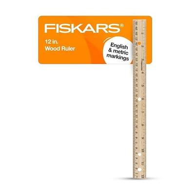 Fiskars Wood Ruler - 12" Straight Edge Ruler for Kids - Back to School Supplies for Students | Back to School Supplies for Students