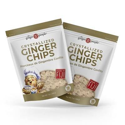 The Ginger People Crystallized Ginger Chips Candied Ginger 7oz 2Pk