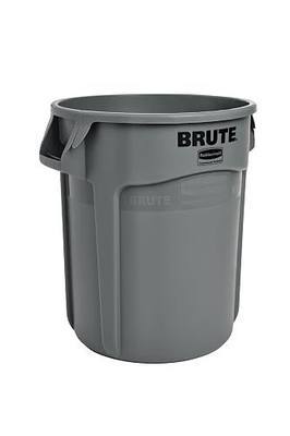 Rubbermaid Commercial Products BRUTE Heavy-Duty Round Trash/Garbage Can, 20-Gallon, Gray,Outdoor Waste Container for Landscapers/Construction/Restaurants/Back of House/Offices/Warehouses