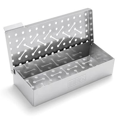 Weber Premium Universal Stainless Steel Smoker Box – Infuse Meats, Veggies & More with Smoky Flavor, Easy‑Fill Design, Fits Most Grill Sizes - Grill Accessory