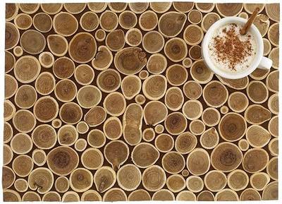 Design Ideas Branch Mat, Qingke Wood, Brown