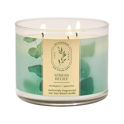 Bath & Body Works Eucalyptus Spearmint 3-Wick Candle - Scented Candle for At-Home Use - Long-Lasting, Room-Filling Fragrance - High Fragrance Oil Concentration - Soy Wax Blend