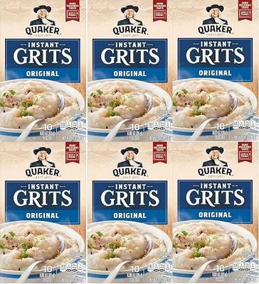 Quaker, Instant Grits, Original, 12 Count, 12oz Box (Pack of 6)