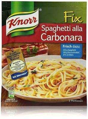 Knorr Fix spaghetti alla carbonara (Spagehetti alla Carbonara) (Pack of 4)