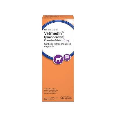 VETMEDIN® (pimobendan) Chewable Tablets for Dogs, 5 mg, inodilator, 50ct