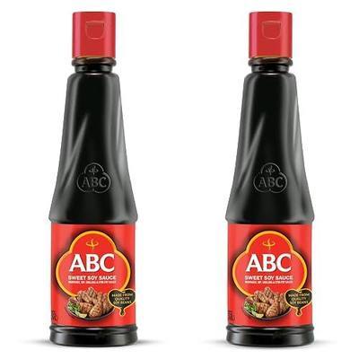 ABC Sweet Soy, Black Dark Marinade, 9.2 Oz (Pack of 2), Savory Sauce, Dip, Stir-fry, Glaze, Vegan, No MSG, Plant-based, Halal, Umami Flavor, Indonesian Kecap Manis Made with Coconut Sugar