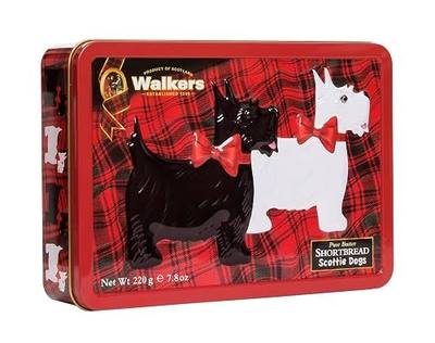 Walker's Shortbread Scottie Dog Shaped Cookies, Pure Butter Shortbread Cookies, 7.8 Oz Gift Tin