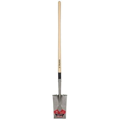 TruPro Turned-Steps Garden Spade, Extended Steps, 48-Inch Hardwood Handle, 14 Gauge Blade (Model PES-L-RBA / 33174)