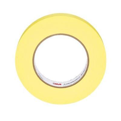3M Automotive Refinish Masking Tape 06653, 388N, Yellow Color, Water Resistant, Multi-Purpose, 24 mm x 55 m