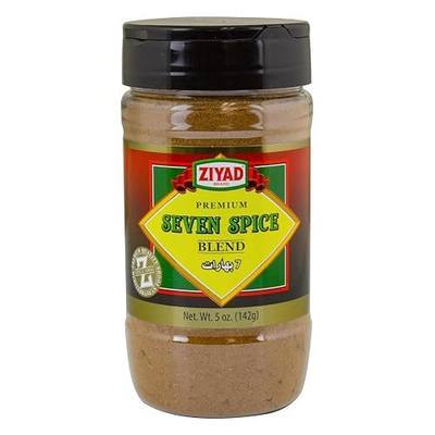 Ziyad Seven Spice Blend - 5oz - Middle Eastern Seasoning – Additives, Preservatives and Salt Free – Cardamom, Cinnamon, Ginger, Nutmeg, Clove – Ideal for Meats, Soups & More