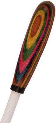 King David 14W-TRN 14-Inch Conducting Baton - White Lacquer/Rainbow Pear Handle