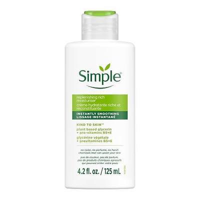 Simple Kind to Skin Face Moisturizer For Sensitive Skin Replenishing Rich 12-Hour Moisturization for All Skin Types 4.2 oz