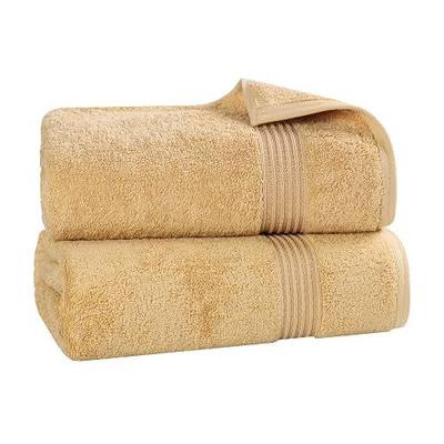 Superior Egyptian Cotton 2-Piece Bath Sheet Towel Set, Oversized Body Towels For Adults And Kids, Large Towel For Bath, Shower, Guest Bathroom, Spa, Gym, Resort, Essentials, Airbnb, Gold