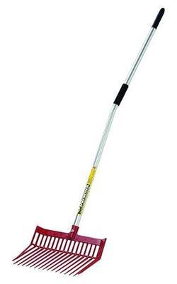 Little Giant DuraFork Pitch Fork (Red) Durable Polycarbonate Stable Fork with Angled Tines w/Ergonomic Handle (Item No. PDFERED)