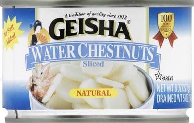 Geisha Regular Water Chestnut Sliced, 8 Oz