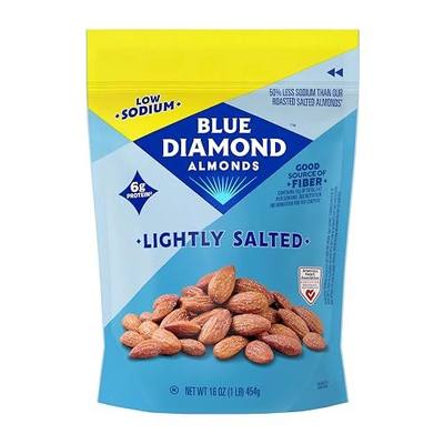 Blue Diamond Almonds Lightly Salted Low Sodium Snack Nuts, 16 oz, Pack of 1
