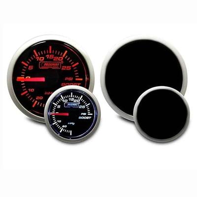 Boost Gauge for Turbo Cars 30 PSI Vacuum Prosport Performance Mechanical 52mm 2-1/16 Amber White Meter with Tubing Kit