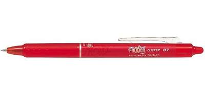 Pilot Frixion Clicker Retractable Erasable Rollerball 0.7 mm Tip - Red, Single Pen