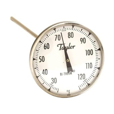 Taylor 8215N 8-Inch Bi-Therm Pocket Dial Thermometer, 1.75-Inch Dial, 0 to 220 Degree F, NSF