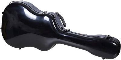 Crossrock CRF1000DBK Fiberglass Acoustic Guitar Case Hardshell- Backpack Style for 40"/41" Dreadnought in Black