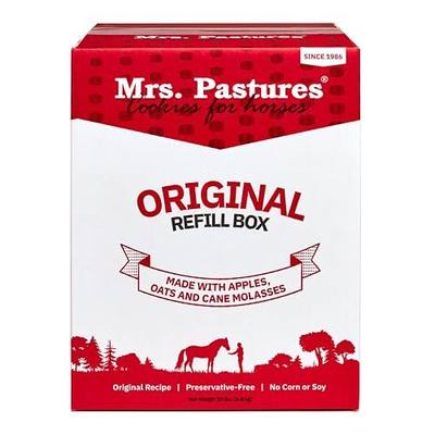 Mrs Pastures Cookies and Treats for Horses - Premium Horse Treats - Made with Apples, Oats, and Rolled Barley - Preservative Free - All Natural Ingredients - No Corn or Soy (15lb Refill Box)