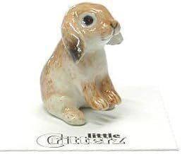 RABBIT Lop-Eared "Duchess" Tan Bunny Sits New Figurine MINIATURE Porcelain LITTLE CRITTERZ LC706