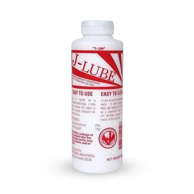 JorVet J-Lube Powder Lubricant | Easy-Mix Formula, Non-Irritating & Mess-Free | 10oz Bottle Makes 6-8 Gallons | Trusted for Veterinary & Obstetrical Use | Safe, Smooth & Easy to Clean | Red White