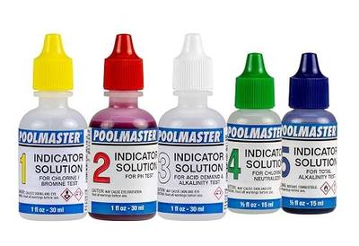 Poolmaster 23227 Replacement Indicator Solutions #1 - #5 For Spa or Swimming Pool Water Testing, Neutral, Small