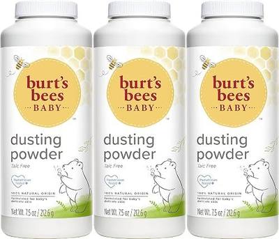 Burt's Bees Baby Powder, Hypoallergenic Dusting Powder, Non-Irritating, Calming Skin Care, All Natural, Talc Free,7.5 Ounce (Pack of 3)