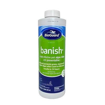 BioGuard Banish Pool Algae Preventative, 1 Quart, Single Pack | Fast-Acting, Non-Foaming, Keeps Water Clear, Provides Effective Control of Algae Growth