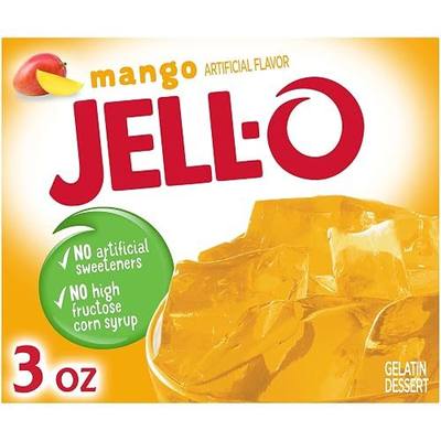 Jell-O Gelatin Dessert Mix, Mango Flavor, Classic Fruit Gelatin for Desserts, Snacks & Party Recipes, 3 oz (Pack of 24)