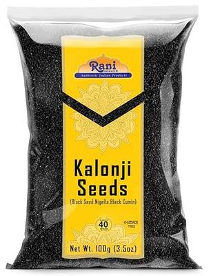 Rani Kalonji (Black Seed, Nigella Sativa, Black Cumin) Seeds 3.5oz (100g) ~ All Natural | Gluten Friendly | NON-GMO | Kosher | Vegan | Indian Origin