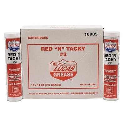Stens Lucas Oil Red N Tacky Grease, (10 Pack)