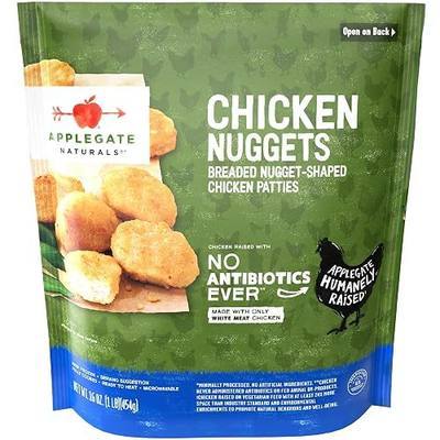 APPLEGATE Family Size Chicken Nugget, 16 Ounce (Pack of 12) | No Antibiotics Ever, No Artificial Ingredients, Fully cooked and ready to heat, Convenient family favorite