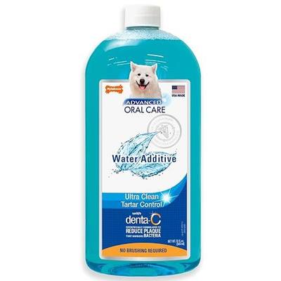Nylabone Advanced Oral Care Pet Dental Water Additive, Liquid Tartar Remover & Breath Freshener for Dogs, Dog Teeth-Cleaning, Original Flavor, 32 oz.