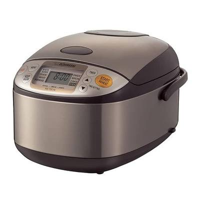 Zojirushi Ns TSC10 5.5 Cup Micom Rice Cooker and Warmer, 1.0l | Micom Fuzzy Logic, Steam and Cake Menus, Keep-Warm, Delay Timer, Includes Steamer Basket and Spatula