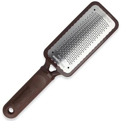 Microplane Colossal Foot File Scraper - The Original Stainless Steel Foot Rasp, Dead Skin/Callus Remover for Feet, Gentle Foot Scrubber, Pedicure Tools for Salon-Quality Foot Care, Brown